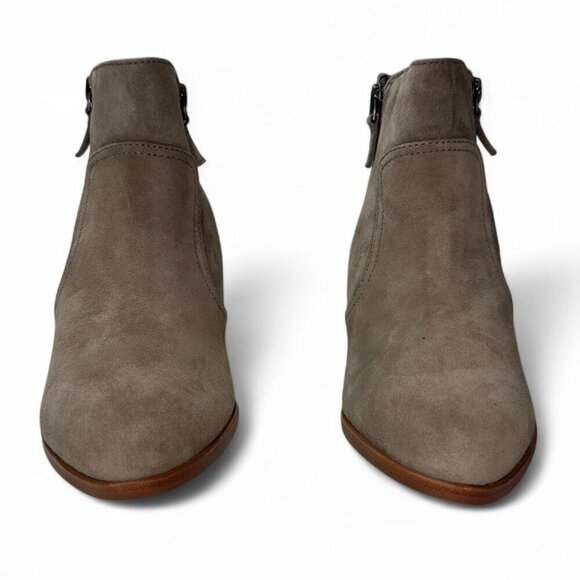 Johnston & Murphy Women's Trista Pointed Toe Zip Ankle Booties, Sz 7, NWOB Taupe - Picture 2 of 16